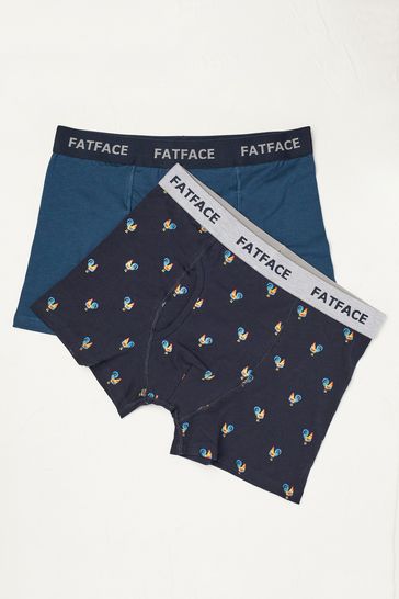 FatFace Blue Cockerel Boxers Two Pack