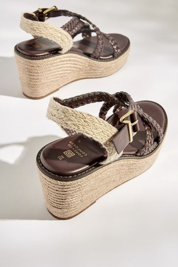 Chocolate brown wedges online