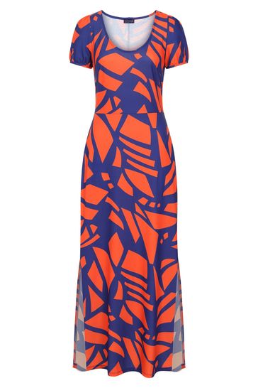 Blue and deals orange maxi dress
