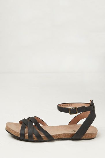 FatFace Black Beth Sandals