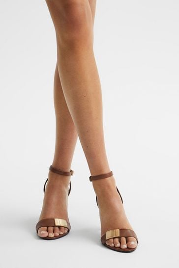 Reiss Off White Ada Strappy Heel Sandals