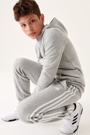 adidas Grey Sportswear Essentials 3-Stripes Fleece Joggers
