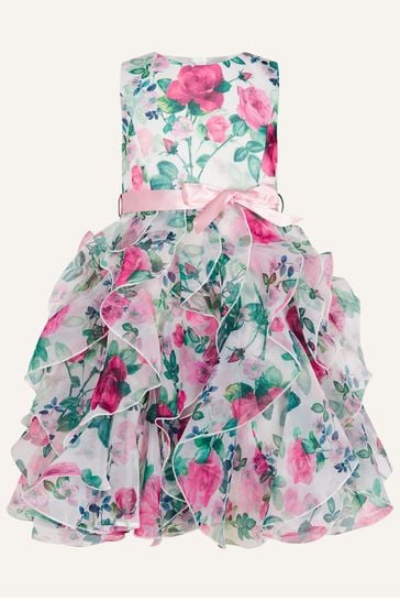 Monsoon Natural Rose Print Cancan Dress