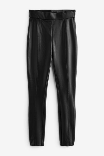 Buy Black PU Faux Leather Leggings from Next Luxembourg