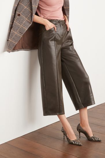 Faux leather culottes uk shop