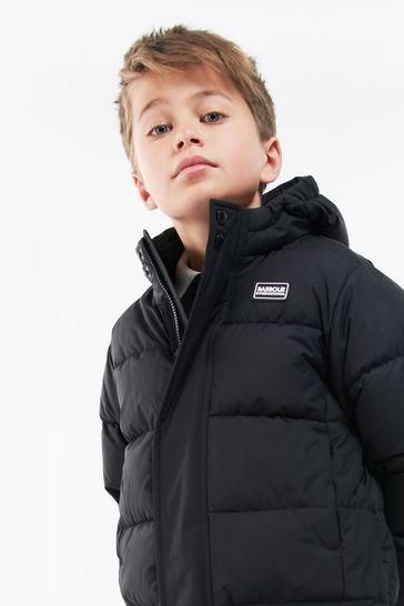 Barbour quilted 2025 jacket kids Grey
