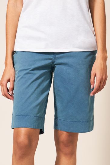 White Stuff Blue Hayley Organic Chino Shorts