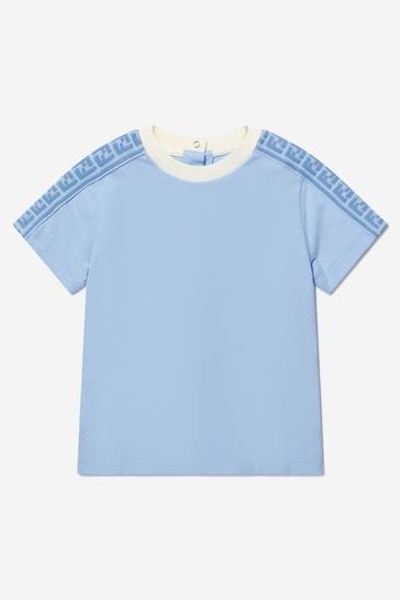 Baby Unisex Cotton Logo Trim T-Shirt