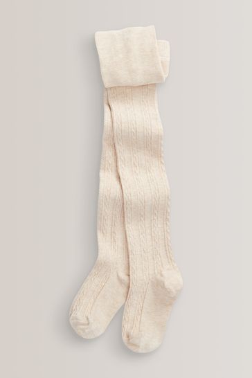 Ladies cream store knitted tights