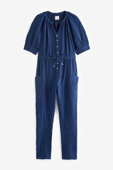 Navy new arrivals cotton jumpsuit