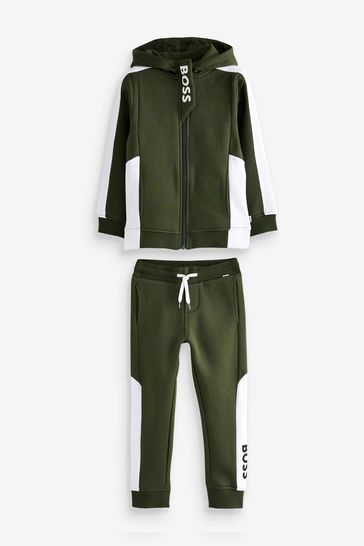 BOSS Zip-Up Hooded Logo Tracksuit