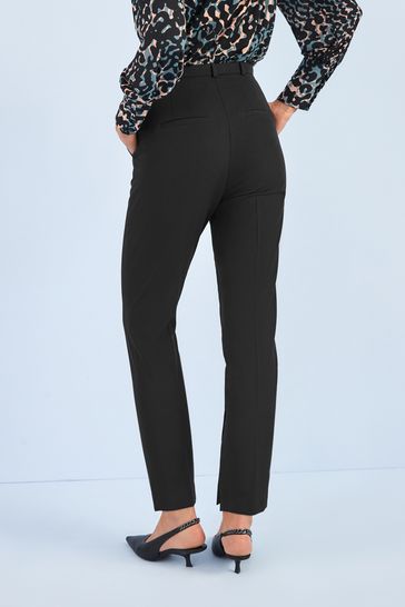Buy Tailored High Waisted Slim Leg Trousers from the Laura Ashley