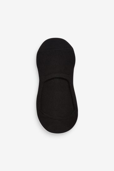 Black Cushion Sole Invisible Trainer Socks 4 Pack