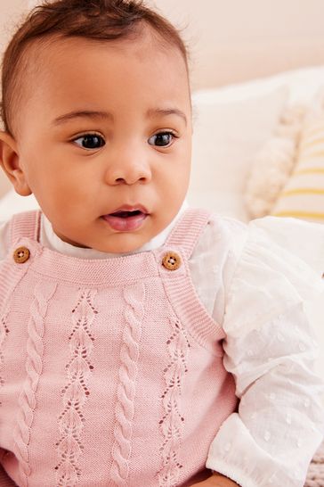 Pink knitted romper 2025