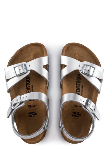 Birkenstock rio silver best sale