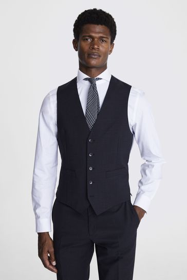 MOSS Charcoal Grey Tailored Fit Performance Suit Waistcoat