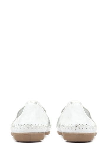 Leather slip on pumps hotsell