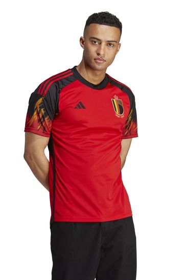 adidas Black Blank World Cup Belgium 22 Adult Home Shirt