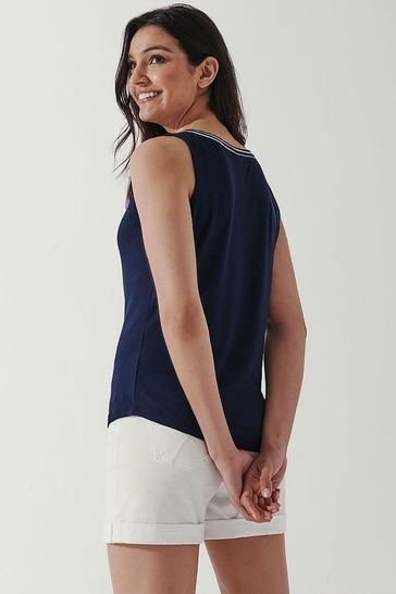 Buy Crew Clothing Navy Blue Casual Vest from Next Luxembourg