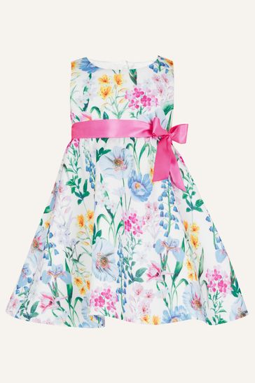Buy Monsoon Natural Baby Jasmine Floral Print Scuba Dress from Next Denmark