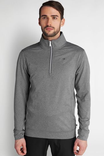 Calvin Klein Golf Grey Orbit Half Zip Pullover