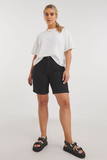 Buy Simply Be Black 24 7 Mid Shorts from Next Luxembourg