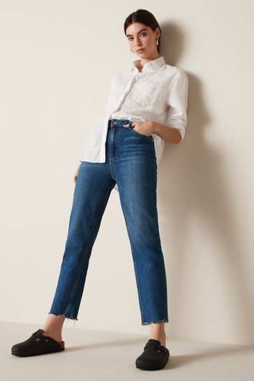 Paige Sarah Mid Blue Slim Crop Jeans