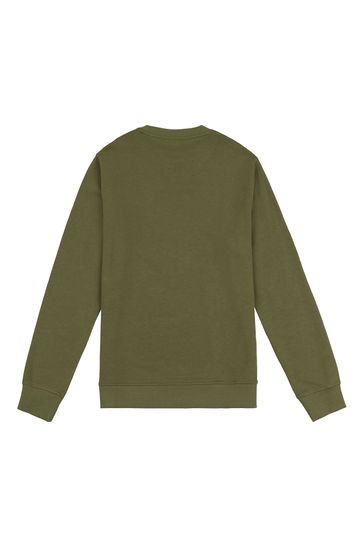Olive green crew neck sweater clearance