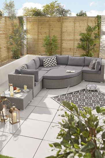 Next rattan online corner sofa