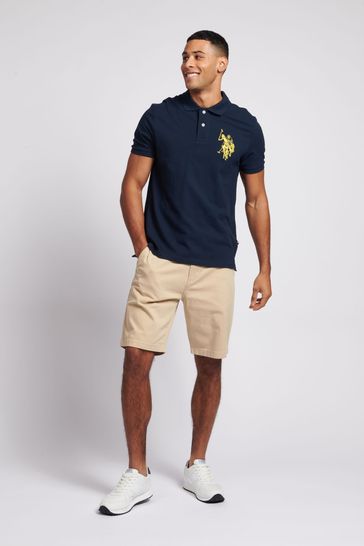 Blue polo khaki shorts clearance