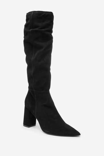 Next black suede boots store