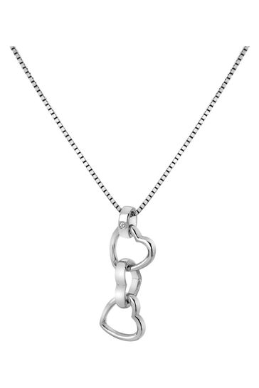 Hot Diamonds Silver Trio Triple Heart Pendant