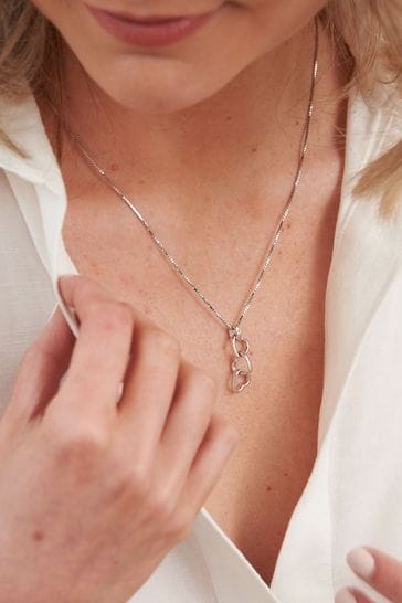 Hot diamonds sales trio necklace