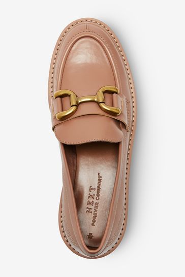 Buy Camel Brown Forever Comfort Hardware Trim Chunky Loafers from