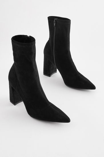 Buy Black Forever Comfort Point Toe Sock Ankle Boots from Next