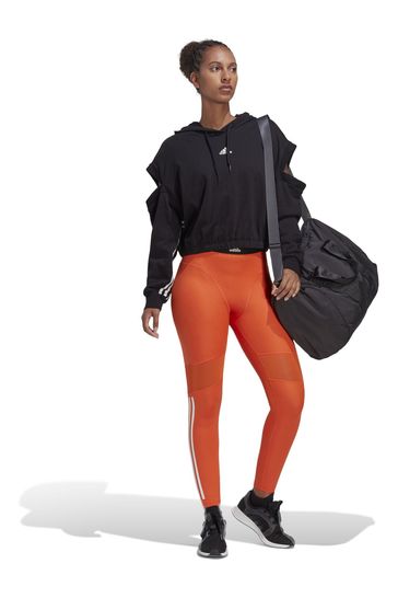 Adidas orange stripe leggings outlet