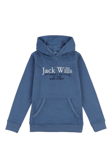 Jack Wills Blue Script LB OTH Hoodie