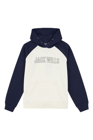 Jack Wills Oversized White Collegiate LB OTH Hoodie