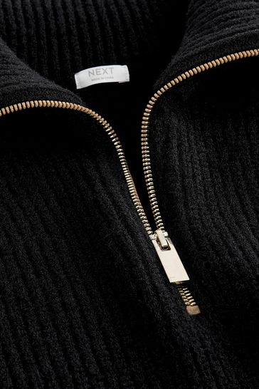 Half zip black sweater online