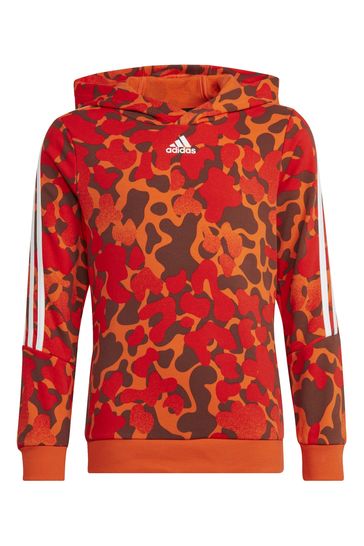 adidas Orange Future Icons 3-Stripes Graphic Hoodie