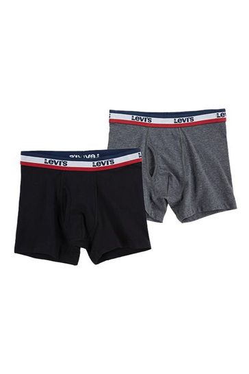 Levi's® Black Sportswear Boxers 2 Pack