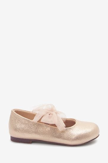 Buy Gold Bow Mary Jane Occasion Shoes from Next Luxembourg