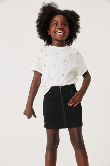 Buy Mint Velvet Black Denim Zip Mini Skirt from Next Ireland