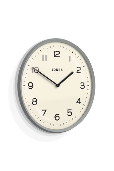 Jones Clocks Grey Grey Convex Moonlight Wall Clock