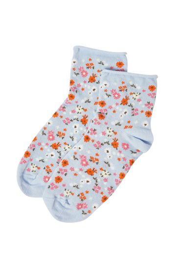Oliver Bonas Blue Mini Ditsy Floral Socks