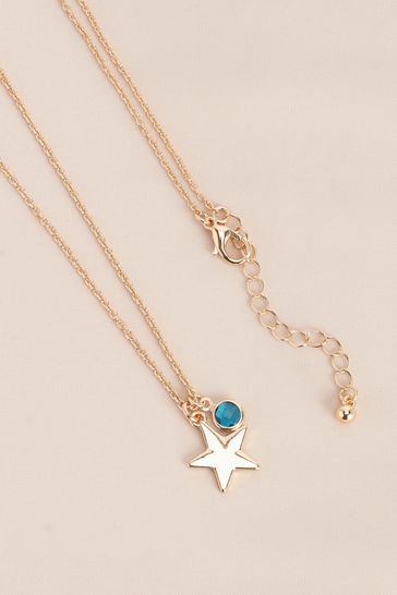 December birthstone sales necklace gold