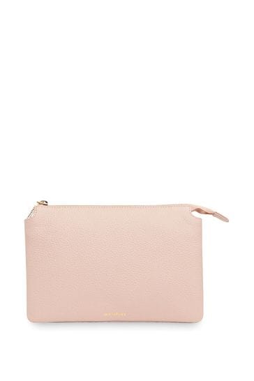 Whistles Gold Elita Double Pouch Clutch