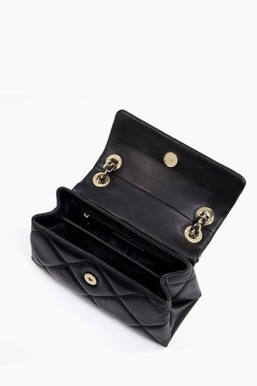 Buy Dune London Black Duchess Small Leather Quilted Bag from Next