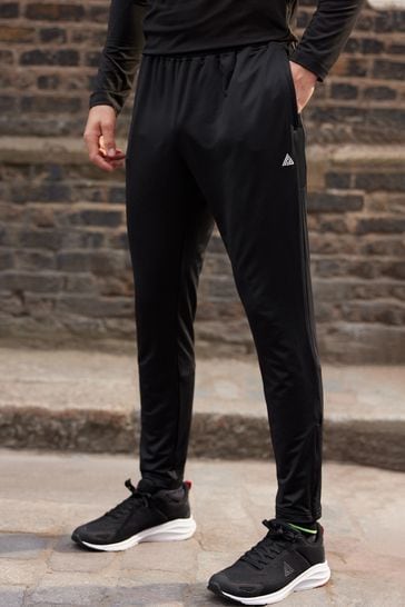training straight black straight joggers