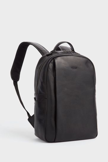 Buy OSPREY LONDON Carter Saddle Leather Black Backpack from Next